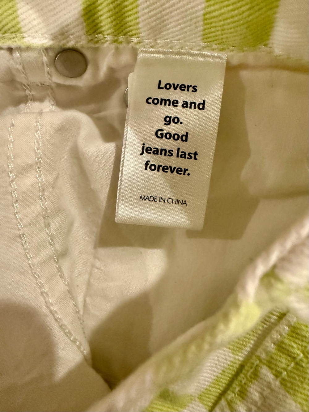 PacSun lime green checkered jeans - Picture 6 of 9